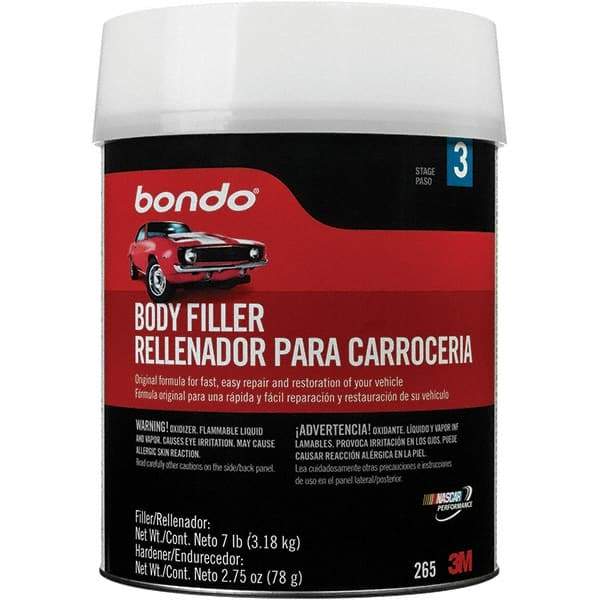 3M - Body Filler - 7 Lb Body Filler, 2-3/4 oz Cream Hardener - Americas Tooling