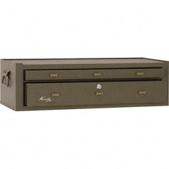 Kennedy - 2 Drawer Brown Drawer Chest Base - 28-1/8" Wide x 7-7/8" High x 9-5/8" Deep, Use with Chests 526, 52611 - Americas Tooling