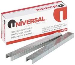 UNIVERSAL - 1/4" Leg Length, Galvanized Steel Standard Staples - 20 Sheet Capacity, For Use with All Standard Staplers - Americas Tooling