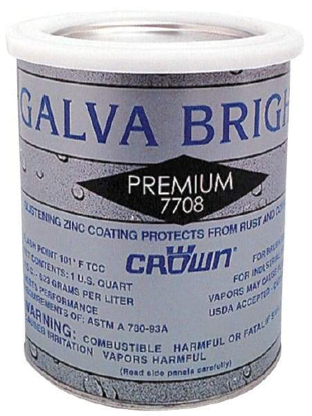 Crown - 32 oz Zinc Cold Galvanizing Compound - Comes in Bottle - Americas Tooling