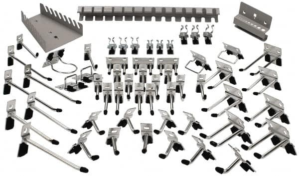 Kennedy - Tool Holder Sets For Square Hole Pegboard - Steel, 60 Piece Set - Americas Tooling