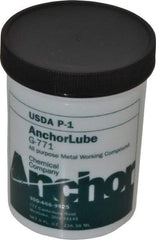 Made in USA - Anchorlube G-771, 1/2 Pt Jar Cutting Fluid - Water Soluble, For Broaching, Counterboring, Drawing, Drilling, Engraving, Fly-Cutting, Hole Extruding, Milling, Piercing, Punching, Sawing, Seat Forming, Spot Facing, Tapping - Americas Tooling