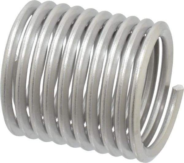 Heli-Coil - 1-1/8 - 7 UNC, 1.688" OAL, Free Running Helical Insert - 9-7/8 Free Coils, Tanged, Stainless Steel, Bright Finish, 1-1/2D Insert Length - Americas Tooling