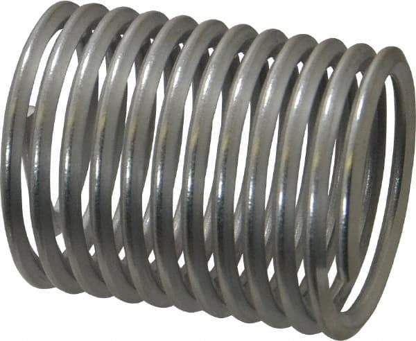Heli-Coil - 1-1/2 - 6 UNC, 2-1/4" OAL, Free Running Helical Insert - 11-1/2 Free Coils, Tanged, Stainless Steel, Bright Finish, 1-1/2D Insert Length - Exact Industrial Supply