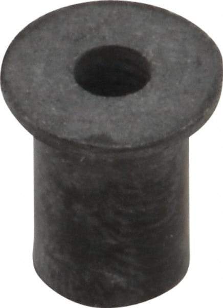 RivetKing - #6-32, 0.452" Diam x 0.062" Thick Flange, Rubber Insulated Rivet Nut - UNC Thread, Rubber, 5/16" Body Diam, 1/2" OAL - Americas Tooling