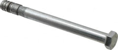 Made in USA - 3/8" Diam, 3/8" Drill, 4" OAL, Taper Bolt Concrete Anchor - Grade 5 Steel, Zinc-Plated Finish, Hex Head, Hex Drive - Americas Tooling