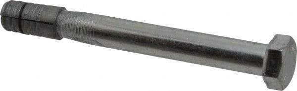 Made in USA - 1/2" Diam, 1/2" Drill, 4" OAL, 1" Min Embedment Taper Bolt Concrete Anchor - Grade 5 Steel, Zinc-Plated Finish, Hex Head, Hex Drive - Americas Tooling