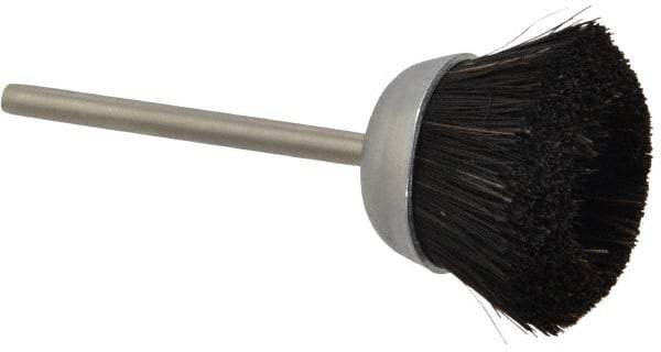 Osborn - 1" Diam, 1/8" Shank Straight Wire Cup Brush - 0.012" Filament Diam, 25,000 Max RPM - Americas Tooling