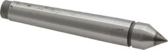 Value Collection - 0.48" Head Diam, Carbide-Tipped Steel Standard Point Solid Dead Center - 1MT Morse Taper, 0.48" Point Diam, 3.15" OAL - Americas Tooling