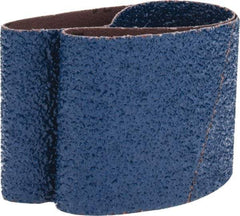 Made in USA - 3" Wide x 21" OAL, 24 Grit, Zirconia Alumina Abrasive Belt - Zirconia Alumina, Very Coarse, Coated, X Weighted Cloth Backing - Americas Tooling