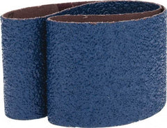 Made in USA - 3" Wide x 24" OAL, 24 Grit, Zirconia Alumina Abrasive Belt - Zirconia Alumina, Very Coarse, Coated, X Weighted Cloth Backing - Americas Tooling