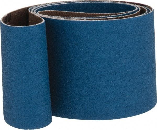 Made in USA - 2-1/2" Wide x 60" OAL, 80 Grit, Zirconia Alumina Abrasive Belt - Zirconia Alumina, Medium, Coated, X Weighted Cloth Backing - Americas Tooling