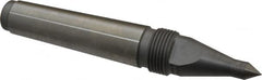 Royal Products - 0.938" Head Diam, Hardened Steel Long Point Solid Dead Center - 3MT Morse Taper, 0.38" Point Diam, 0.63" Point Length, 5-15/16" OAL - Americas Tooling