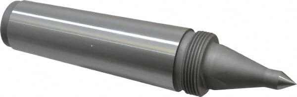 Royal Products - 1.748" Head Diam, Hardened Steel Long Point Solid Dead Center - 5MT Morse Taper, 1/2" Point Diam, 0.81" Point Length, 8-7/16" OAL - Americas Tooling