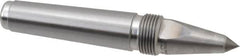 Royal Products - 0.938" Head Diam, Carbide-Tipped Steel Long Point Solid Dead Center - 3MT Morse Taper, 0.38" Point Diam, 5.94" OAL - Americas Tooling