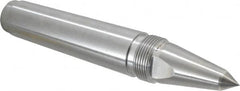 Royal Products - 1.231" Head Diam, Carbide-Tipped Steel Long Point Solid Dead Center - 4MT Morse Taper, 1/2" Point Diam, 7-5/16" OAL - Americas Tooling