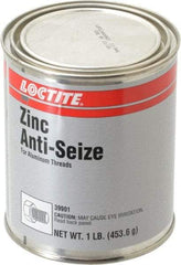 Loctite - 1 Lb Can General Purpose Anti-Seize Lubricant - Zinc, -29 to 398°C, Gray, Water Resistant - Americas Tooling