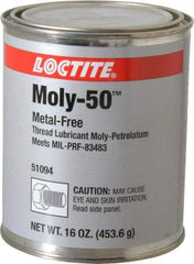 Loctite - 1 Lb Can General Purpose Anti-Seize Lubricant - Molybdenum Disulfide, -29 to 750°F, Gray, Water Resistant - Americas Tooling