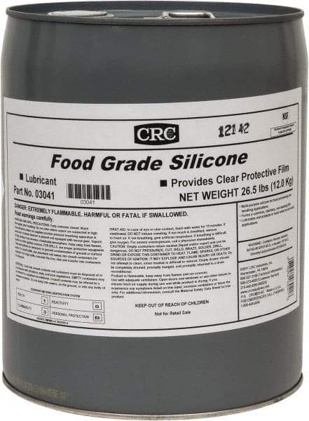 CRC - 5 Gal Pail Nondrying Film/Silicone Penetrant/Lubricant - Clear & White, -40°F to 400°F, Food Grade - Americas Tooling