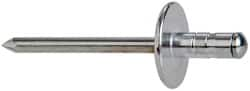 RivetKing - Size 62-64 Large Flange Head Aluminum Multi Grip Blind Rivet - Steel Mandrel, 0.062" to 1/4" Grip, 0.612" Head Diam, 0.192" to 0.196" Hole Diam, 0.519" Length Under Head, 3/16" Body Diam - Americas Tooling