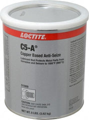 Loctite - 8 Lb Can High Temperature Anti-Seize Lubricant - Copper/Graphite, -29 to 1,800°F, Copper Colored, Water Resistant - Americas Tooling