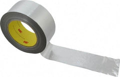 3M - 36 Yd Long x 2" Wide, Series 363, Silver Aluminum Tape - 7.3 mil Thick, 135 Lb/In Tensile Strength - Americas Tooling