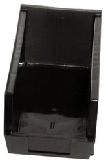 Quantum Storage - 30 Lb. Load Capacity, 10-7/8" Deep, Black Polypropylene Hopper Stacking Bin - 5" High x 5-1/2" Wide x 10-7/8" Long - Americas Tooling