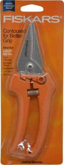 Fiskars - 2" Length of Cut, Straight Pattern Multi-Purpose Snip - 7" OAL, Contoured Handle - Americas Tooling