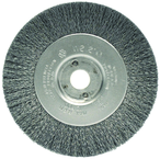 4" Diameter - 3/8-1/2" Arbor Hole - Crimped Stainless Straight Wheel - Americas Tooling