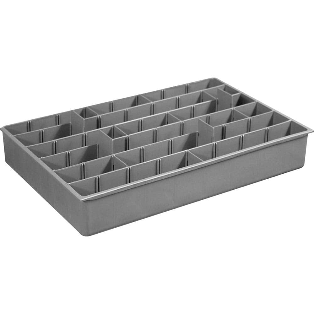 Durham - Small Parts Boxes & Organizers; Type: Compartment Box ; Width (Inch): 11-15/16 ; Depth (Inch): 18-1/16 ; Height (Inch): 2.96875 ; Number of Compartments: Adjustable - Exact Industrial Supply