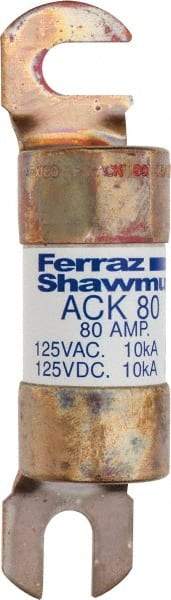 Ferraz Shawmut - 80 Amp Time Delay Round Forklift & Truck Fuse - 125VAC, 125VDC, 4.46" Long x 1" Wide, Bussman ACK80, Ferraz Shawmut ACK80 - Americas Tooling