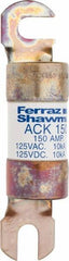 Ferraz Shawmut - 150 Amp Time Delay Round Forklift & Truck Fuse - 125VAC, 125VDC, 4.72" Long x 1" Wide, Bussman ACK150, Ferraz Shawmut ACK150 - Americas Tooling