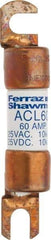 Ferraz Shawmut - 60 Amp General Purpose Round Forklift & Truck Fuse - 125VAC, 125VDC, 3.07" Long x 0.5" Wide, Bussman ACL60, Ferraz Shawmut ACL60 - Americas Tooling