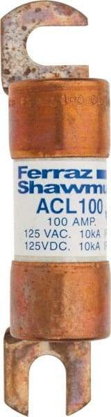 Ferraz Shawmut - 100 Amp General Purpose Round Forklift & Truck Fuse - 125VAC, 125VDC, 3.49" Long x 0.75" Wide, Bussman ACL100, Ferraz Shawmut ACL100 - Americas Tooling