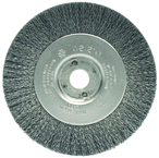 4" Diameter - 3/8-1/2" Arbor Hole - Crimped Stainless Straight Wheel - Americas Tooling