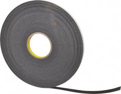 3M - 1/2" x 36 Yd Rubber Adhesive Double Sided Tape - 1/16" Thick, Black, Polyethylene Foam Liner, Continuous Roll, Series 4466B - Americas Tooling