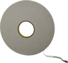 3M - 1/2" x 36 Yd Rubber Adhesive Double Sided Tape - 1/16" Thick, White, Polyethylene Foam Liner, Continuous Roll, Series 4466W - Americas Tooling