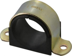 ZSI - 2" Tube, Steel, Zinc Plated Tube Strap with Cushion - 2 Mounting Holes - Americas Tooling