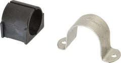 ZSI - 1-1/2" Tube, Grade 304 Stainless Steel, Tube Strap with Cushion - 2 Mounting Holes - Americas Tooling