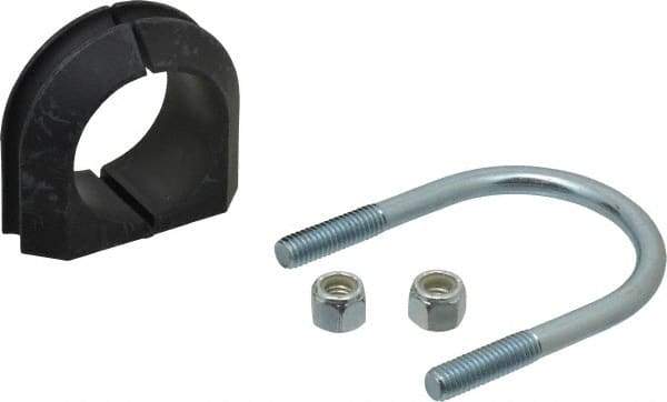 ZSI - 1-1/2" Pipe, Steel U Bolt Clamp with Cushion - Electro Galvanized, 3/4" Panel Thickness - Americas Tooling