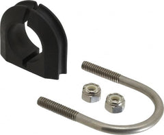 ZSI - 3/4" Pipe, Grade 316 Stainless Steel U Bolt Clamp with Cushion - 1/2" Panel Thickness - Americas Tooling