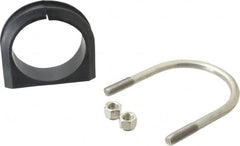 ZSI - 3" Pipe, Grade 316 Stainless Steel U Bolt Clamp with Cushion - 1" Panel Thickness - Americas Tooling