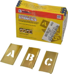 C.H. Hanson - 33 Piece, 3/4 Inch Character Size, Brass Stencil - Contains Letter Set - Americas Tooling