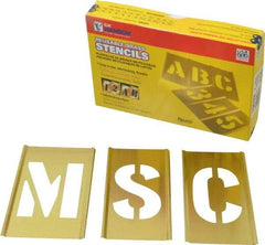 C.H. Hanson - 33 Piece, 3 Inch Character Size, Brass Stencil - Contains Letter Set - Americas Tooling