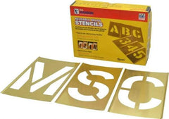 C.H. Hanson - 33 Piece, 6 Inch Character Size, Brass Stencil - Contains Letter Set - Americas Tooling