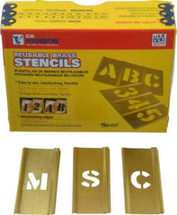 C.H. Hanson - 45 Piece, 1/2 Inch Character Size, Brass Stencil - Americas Tooling