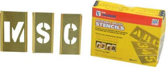 C.H. Hanson - 45 Piece, 1-1/2 Inch Character Size, Brass Stencil - Americas Tooling