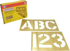 C.H. Hanson - 45 Piece, 5 Inch Character Size, Brass Stencil - Americas Tooling