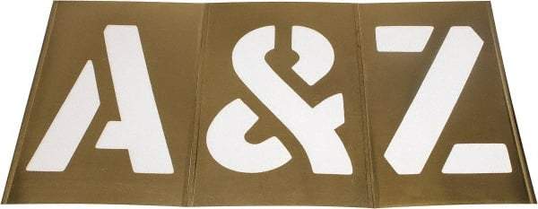 C.H. Hanson - 33 Piece, 12 Inch Character Size, Brass Stencil - Contains Letters - Americas Tooling