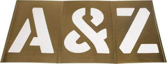 C.H. Hanson - 33 Piece, 12 Inch Character Size, Brass Stencil - Contains Letters - Americas Tooling